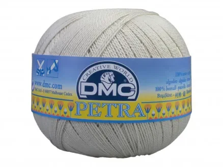 Beställ idag DMC Petra nr. 5 Virkgarn Unicolor 54003 Pärlgrå