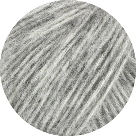 Lana Grossa Natural Alpaca Pelo Garn 3 Melange Ljusgrå Kampanj