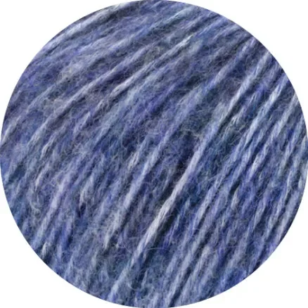 Lana Grossa Natural Alpaca Pelo Garn 34 Melange Blå Populär