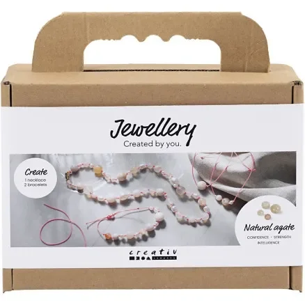 Mini DIY Kit Smycken, Halsband och armband, rosa, 1 förp. Billigare