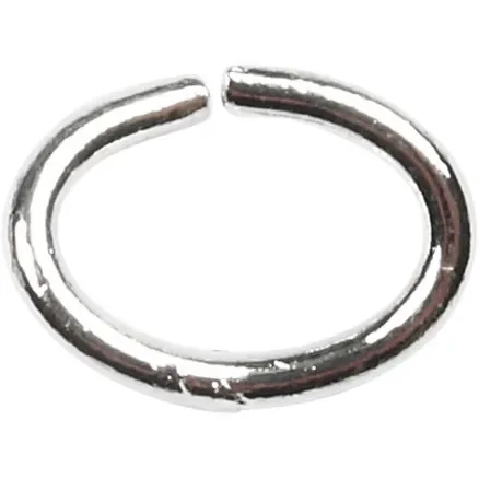 Beställ idag Ovala ringar, tjocklek 1 mm, försilvrad, 40 st./ 1 förp.