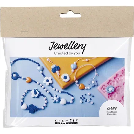 Handla nu Mini DIY Kit Smycken, Blommor, mixade färger, 1 förp.