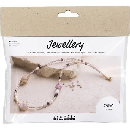 Fynd Mini DIY Kit Smycken, Kraftigt halsband, rosa harmoni, 1 förp.