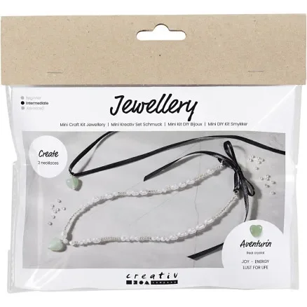 Endast idag Mini DIY Kit Smycken, Aventurinhjärta, klar, 1 förp.