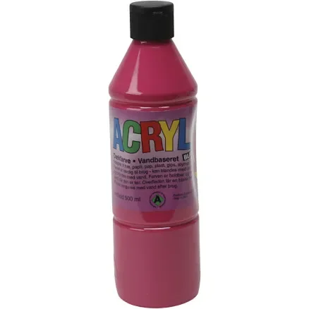 Rabatt Akrylfärg, primärröd, 500 ml/ 1 flaska