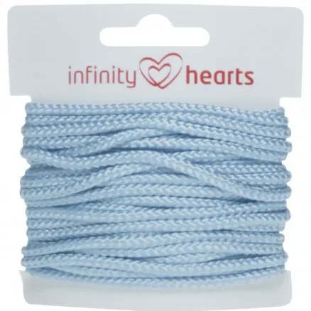 Infinity Hearts Anoraksnöre Polyester 3mm 08 Ljusblå – 5m Billig