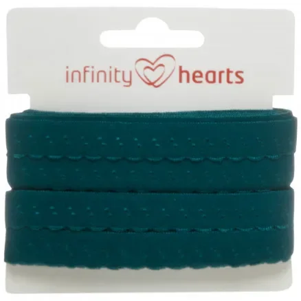 Snabb leverans Infinity Hearts Spetsband Polyamid 20mm 369 Petroleum – 5m