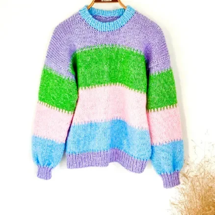 Spring Sweater av Knit by Nees – Garnpaket till Spring Sweater Storlek. S – XL. Fynd