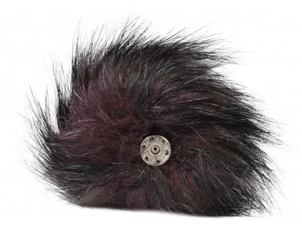 Expressleverans Pompon Pälstofs Akryl Aubergine 9-11 cm