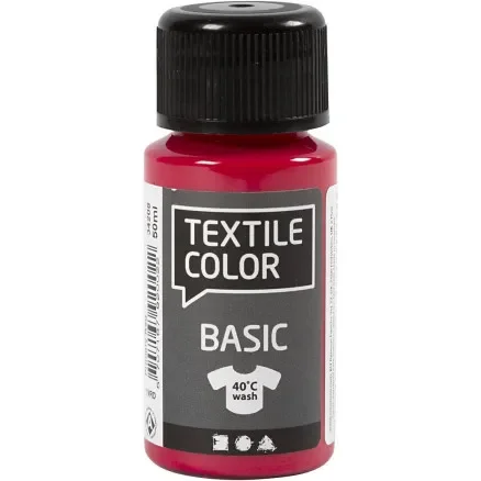 Textilfärg, primärröd, 50 ml/ 1 flaska Erbjudandepris