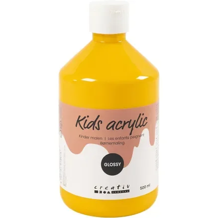 Endast idag Akrylfärg Gloss, gul, 500ml/ 1 flaska.