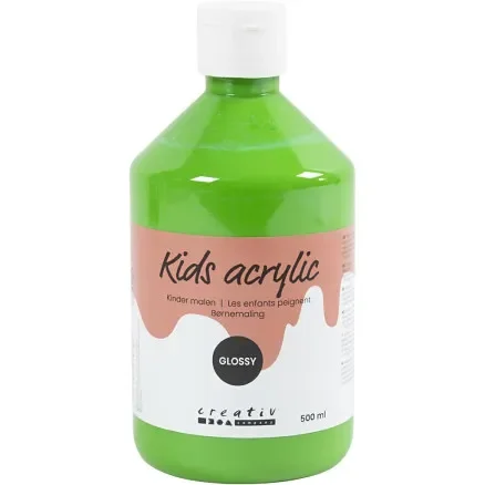 Nedsatt pris Akrylfärg Gloss, ljus grön, 500ml/ 1 flaska.