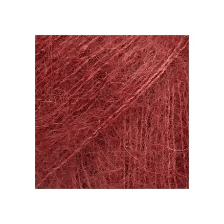 DROPS Kid-Silk Garn Unicolor 68 Rödbrun Kundfavorit