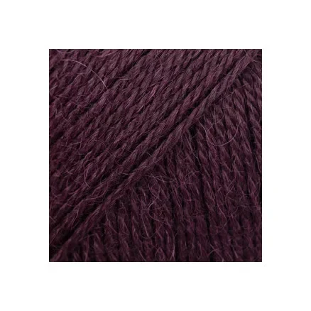 Nyhet DROPS Alpaca Garn Unicolor 9044 Mörk Druva