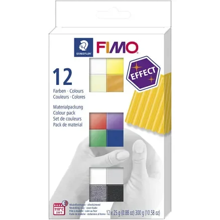 FIMO® Effect , mixade färger, 12x25 g/ 1 förp. Extra rabatt