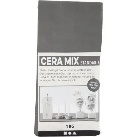 Cera-Mix Standard Modellgips, ljusgrå, 1 kg Säker betalning