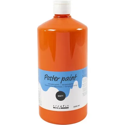 Rea Temperafärg Matt, orange, 1000 ml/ 1 flaska