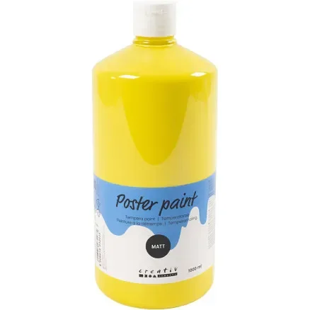 Premium Temperafärg Matt, primärgul, 1000 ml/ 1 flaska