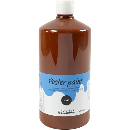 Trygg betalning Temperafärg Matt, brun, 1000 ml/ 1 flaska