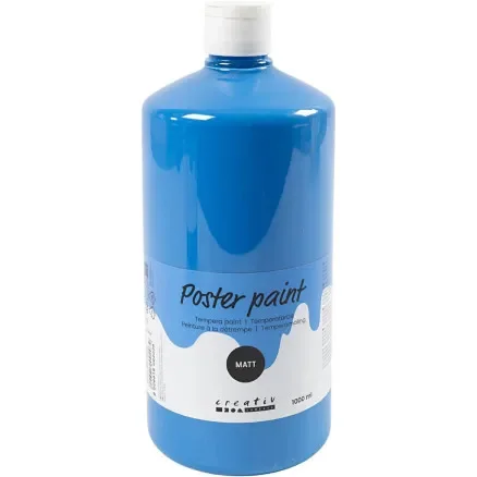Temperafärg Matt, primärblå, 1000 ml/ 1 flaska Outlet
