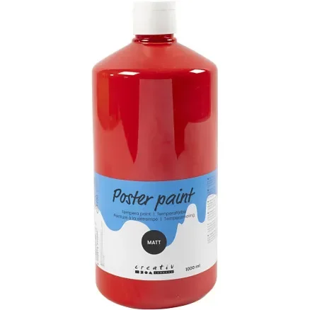 Temperafärg Matt, röd, 1000 ml/ 1 flaska Sista chansen