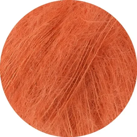 Snabb frakt Lana Grossa Silkhair Garn 228 Lax Orange