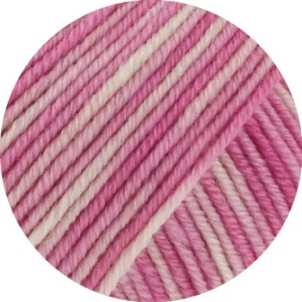 Lana Grossa Garn Cool Wool Print 842 Rosa/Fuchsia/Ecru Billig