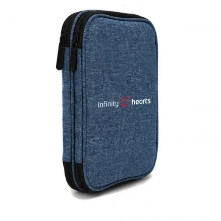 Trygg betalning Infinity Hearts Etui för Rundstickor & Tillbehör Blå 22x17x4cm