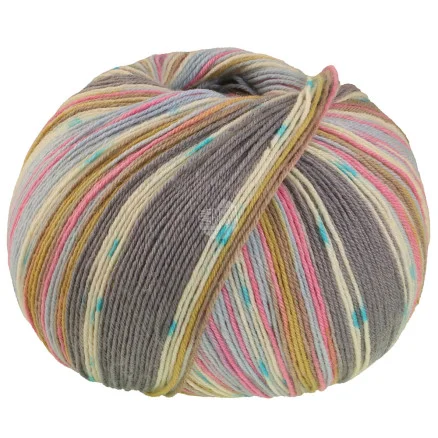 Lana Grossa Meilenweit 100 SETA Giappone Garn 3388 Grå/Ecru/Turkos/Pistaschmandel/Pastellblå/Taupe/Carnation Pink Sista chansen