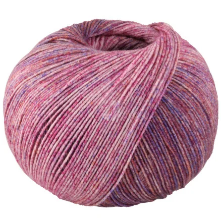 Lana Grossa Meilenweit 100 Merino Extrafine Shades Garn 7224 Rosa/Rosa/Ocherry Yellow/Blue Violet/Dark Red Bästa pris