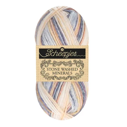 Nyhet Scheepjes Stone Washed Minerals Garn 919 Kobolt Koppar
