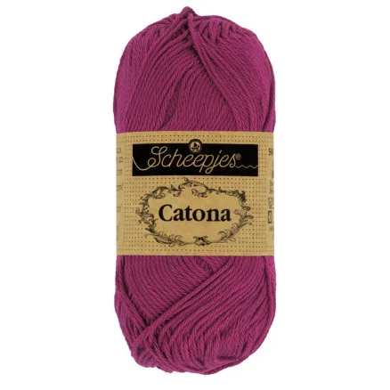Köp nu Scheepjes Catona Garn 128 Tyrian Lila – 25g