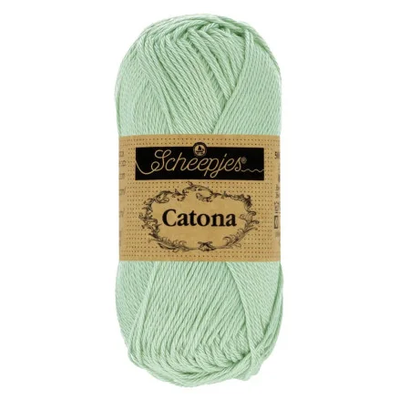 Populärt val Scheepjes Catona Garn 402 Silver Grön – 25g