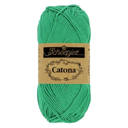 Endast idag Scheepjes Catona Garn 241 Papegoja Grön – 25g