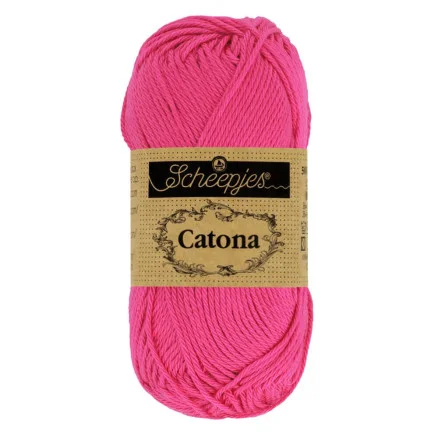 Kampanj Scheepjes Catona Garn 114 Shocking Pink – 25g