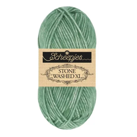 Scheepjes Stone Washed XL Garn Mix 888 Mjuk Epidote risnedsättning