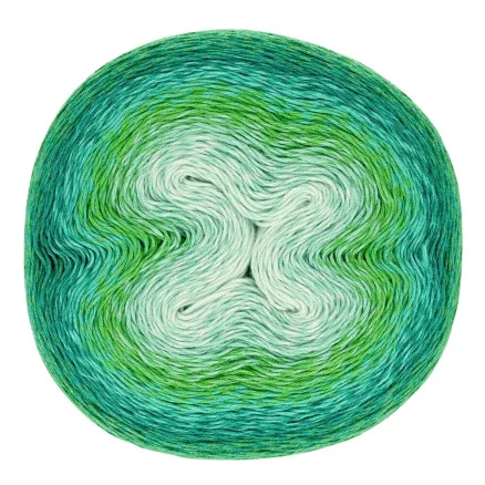 Premium Scheepjes Woolly Whirl Garn Print 475 Melting Mint Centre