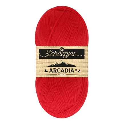 I lager Scheepjes Arcadia Solid Garn 808 Red Beach