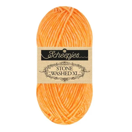 Handla nu Scheepjes Stone Washed XL Garn Mix 882 Orange Calcite