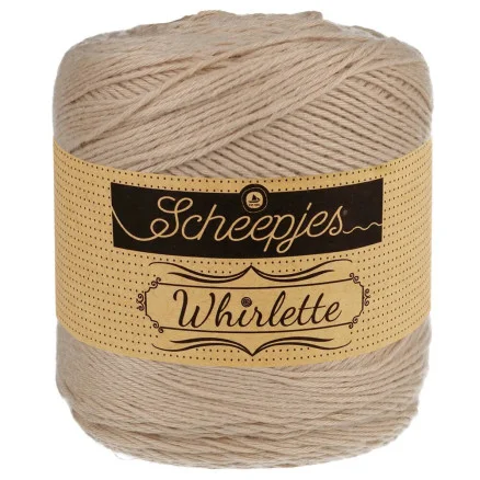 Lågt pris Scheepjes Whirlette Garn Unicolor 886 Mandelsmör