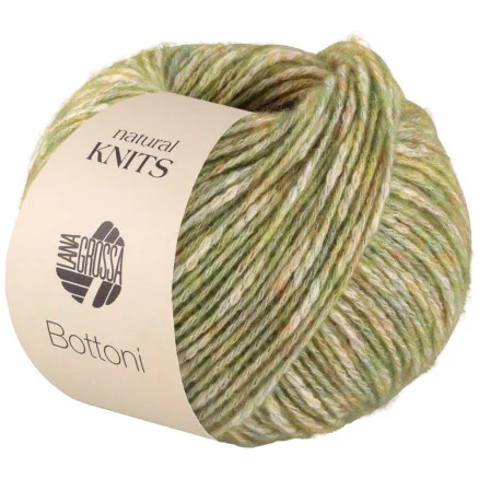 Kundfavorit Lana Grossa Bottoni Garn 12 Grönt brunt/kräm