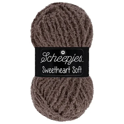Utförsäljning Scheepjes Sweetheart Soft Garn Unicolor 27 Brun