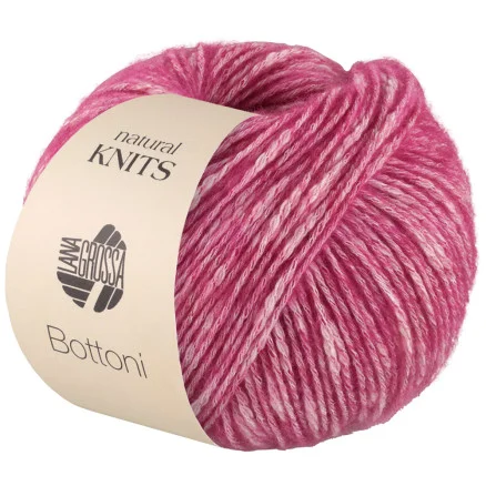 Fynd Lana Grossa Bottoni Garn 4 Rosa/Vit