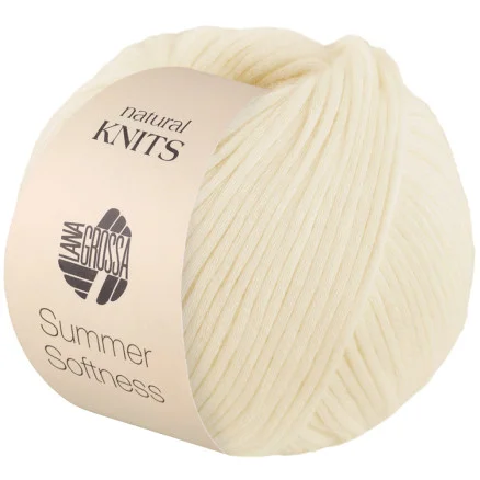 Snabb leverans Lana Grossa Summer Softness Garn 2 Cream
