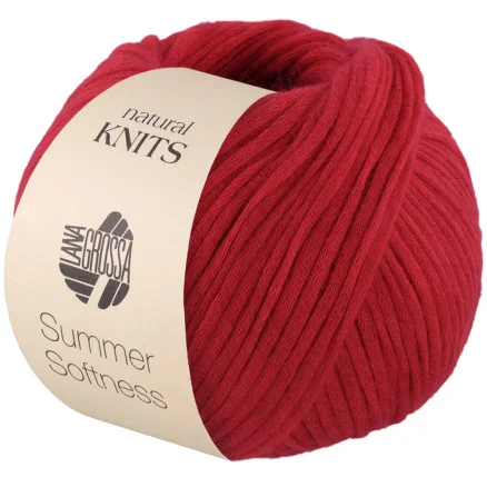 Kampanjpris Lana Grossa Summer Softness Garn 7 Röd