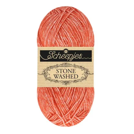 Scheepjes Stone Washed Garn Mix 843 Realgar Röd Outlet