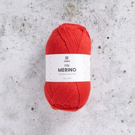 Järbo Fine Merino Garn 317 Röd Chilli Kampanj