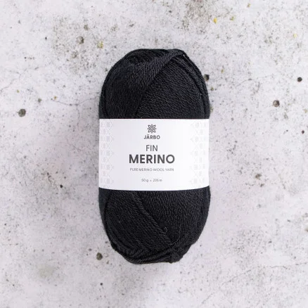 Järbo Fine Merino Garn 301 Korpsvart Säker betalning