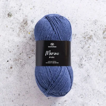 Nyhet Svarta Fåret Merino Mini Garn 104 Vintage Denim