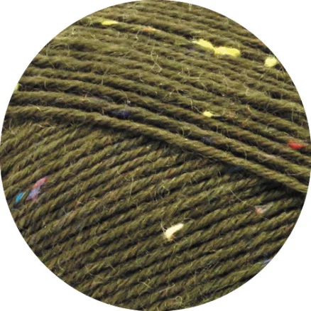 Lana Grossa Meilenweit 100 Tweed Garn 168 Mossgrön Billig